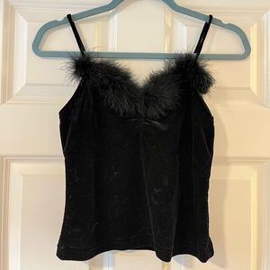 Vintage 90’s Black Velvet Tank Camisole